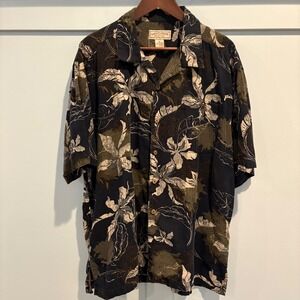 Camp Collar Hawaiian Shirt XL Boca Classics Bamboo Resort Tropical Coconut Bttns